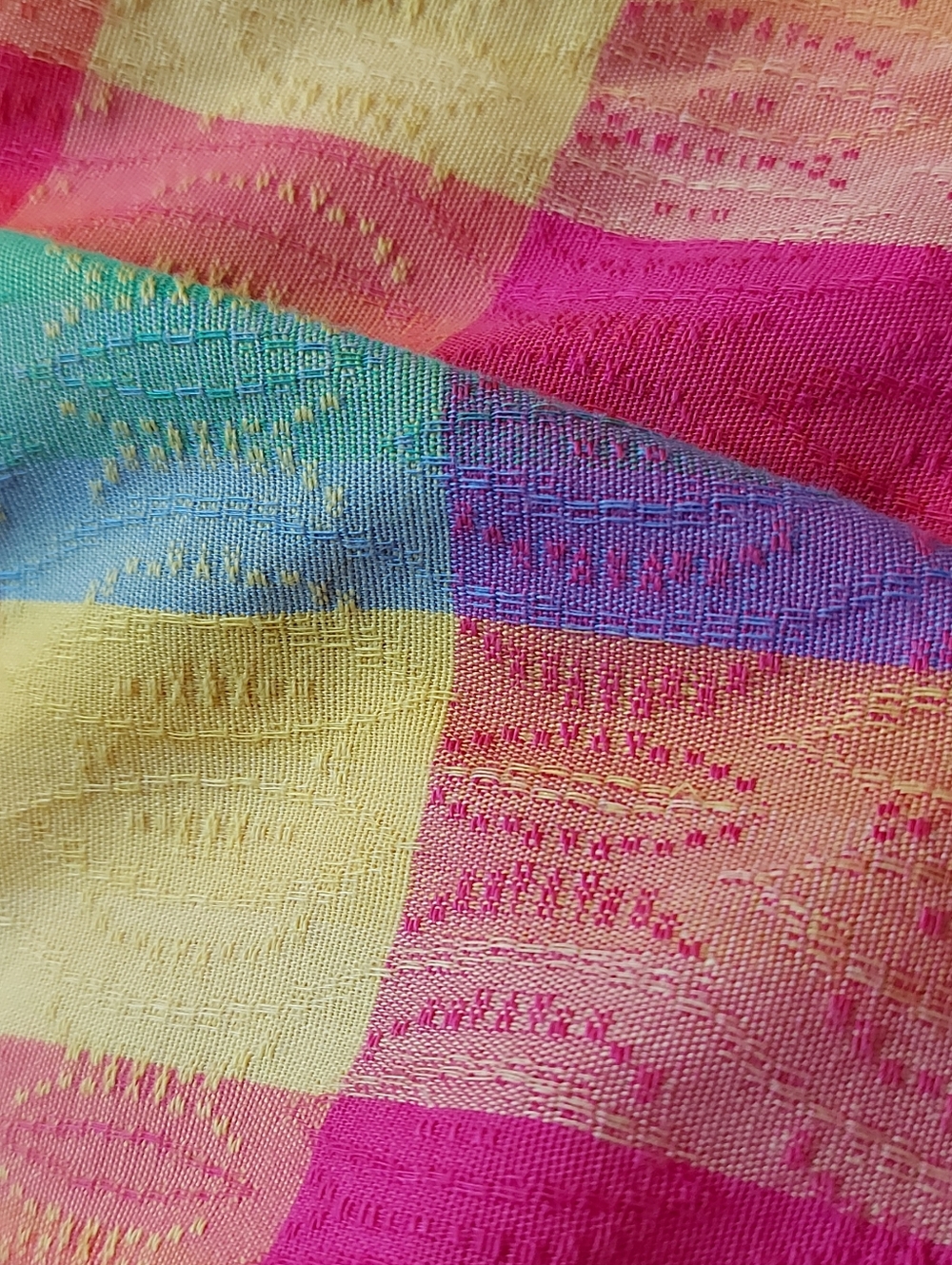 Bright Multicolor Plaid Button-Front Skirt - Picture 4 of 6